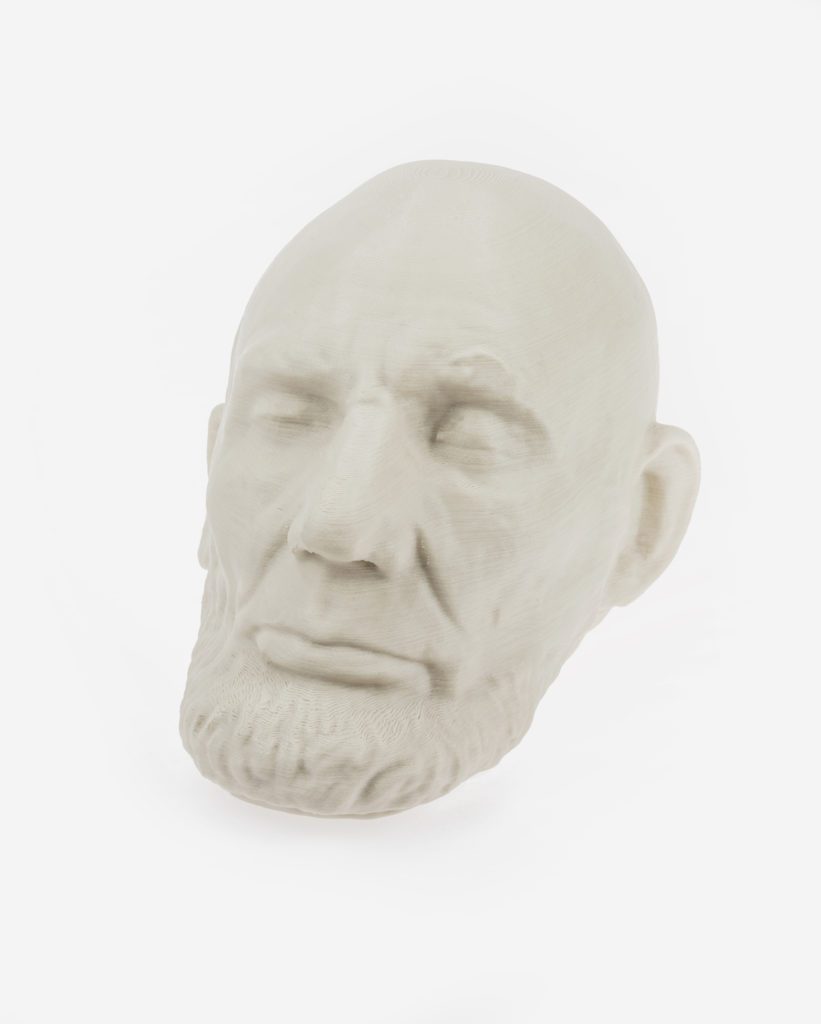 3d printed head with PLA MINERAL filament from Fiberlogy