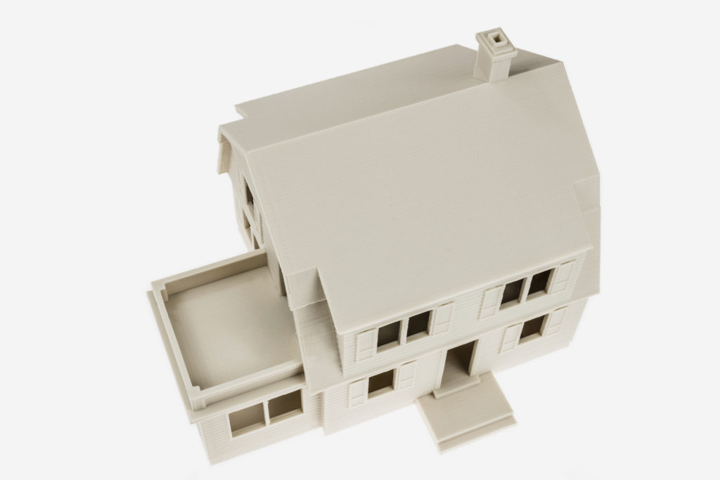 3d printed house with PLA MINERAL filament from Fiberlogy