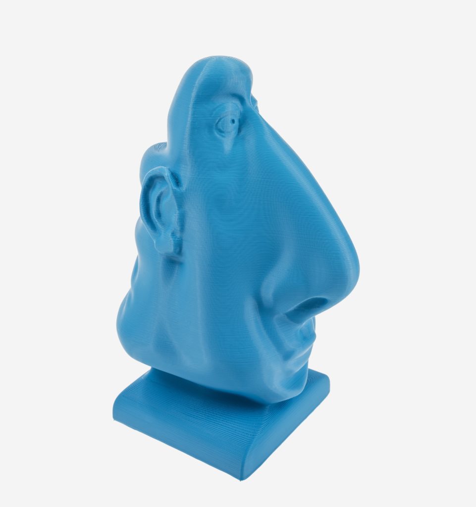 3d printed head with HD PLA filament from Fiberlogy